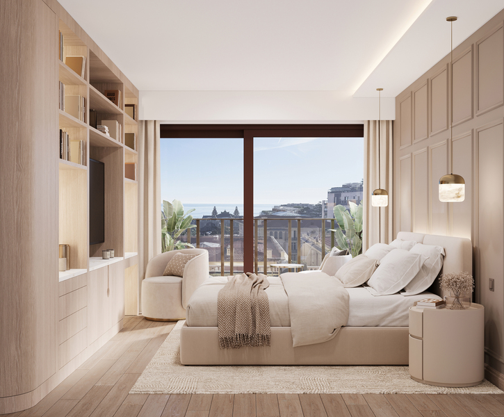 SPACIOUS 4 ROOM APARTMENT NEAR THE CARRÉ D'OR - BREATHTAKING VIEW OF THE SEA AND THE CASINO