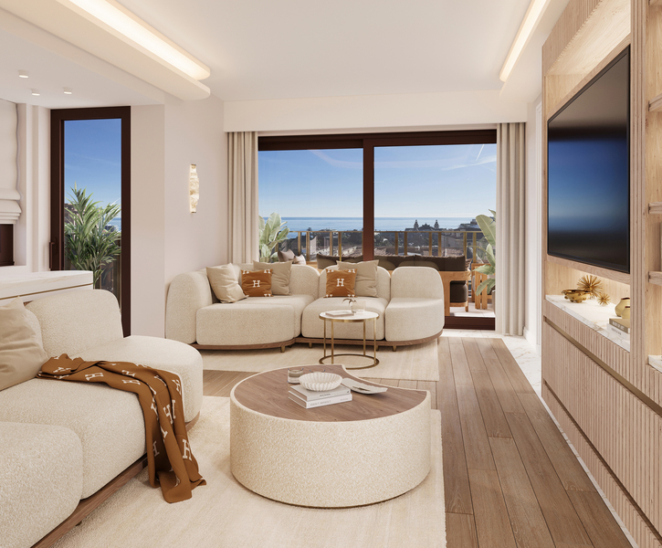 SPACIOUS 4 ROOM APARTMENT NEAR THE CARRÉ D'OR - BREATHTAKING VIEW OF THE SEA AND THE CASINO